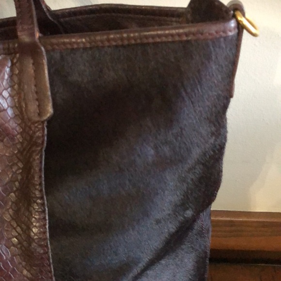 Gianni Chiarini Elegant Womens Vintage Black Brown Tote Bag Purse - Picture 3 of 9